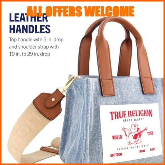 Mini Tote Bag with Adjustable Strap, Cotton Polyester Mesh, Magnetic Snap